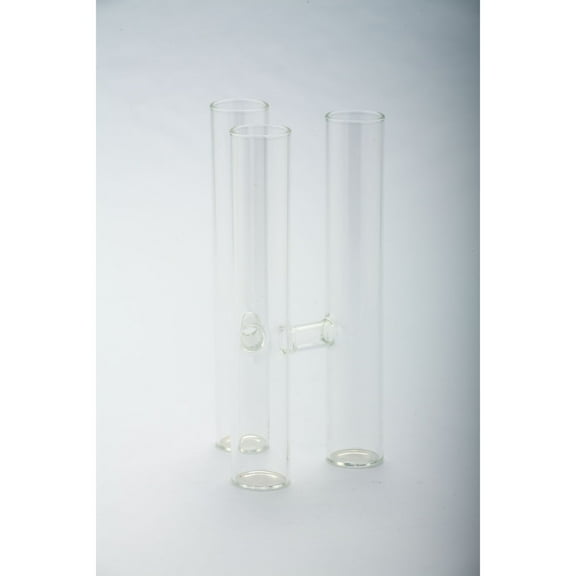 CC Home Furnishings 7" Clear Solid Hand Blown Glass Candle Holder