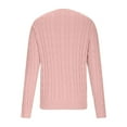thumbnail image 4 of Zedker Women's Winter Crewneck Sweaters Knit Pullover Casual Long Sleeve Oversized Tops, Plus Size Pink XL, 4 of 7