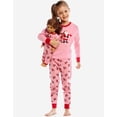 thumbnail image 3 of Pijama Leveret para niña y muñeca de Papá Noel de algodón para 2 a 14 años, 3 of 4
