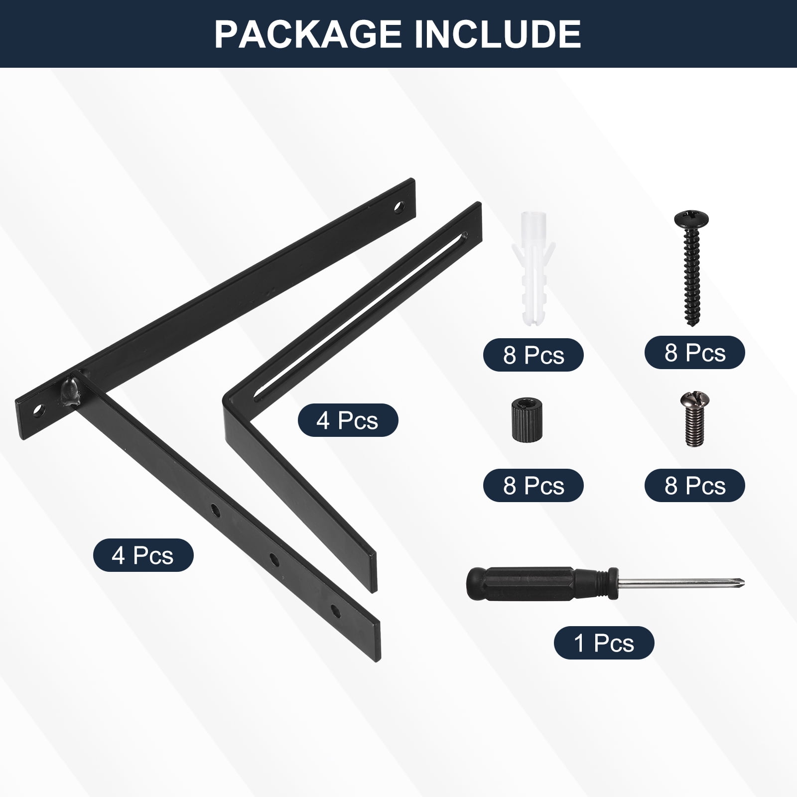 Adjustable Window Planter Box Brackets Universal Window Box Holder, Iron Flower Box Wall Mounting Hooks (4 PCS)