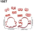 thumbnail image 2 of 10 Piece Halloween Cookie Cutter Set, Ghost Face Biscuit Cutters Plastic, Fondant Moulds For Biscuits Cookies Cake Decorating, Baking Accessories Stamp, 2 of 7
