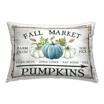 Stupell Industries Fall Market with Arrow Decorative Printed Throw Pillow, 14 x 20