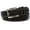 Black, variant on Men's Feather Edged Leather Casual Belt with Stitch Edge