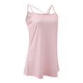 thumbnail image 1 of Cami Top para Mujeres Casual Ropa de Mujeres Adelgazante Camisetas Bajas Manga Larga Vacaciones Oficina Rosado BLESIY camiseta sin mangas de cami, 1 of 8