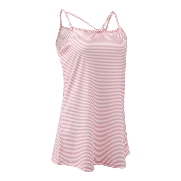 Camiseta Sin Mangas Para Mujer - Tirantes Finos (talla S, Rosa Rojo)