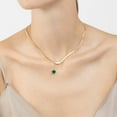 thumbnail image 2 of Adornia Women's Tarnish Resistant 14k Gold Plated Green Clover Necklace, 2 of 4