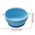 thumbnail image 3 of Linnome Silicone Suction Bowl Penguin Shape Feeding Bowl with Lid Non Slip Dishware for Home Kitchen Mealtime B, 3 of 7