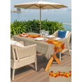 thumbnail image 4 of Outdoor Tablecloth with Umbrella Hole and Zipper, Fall Rectangle Table Cloth 60x102 Inch Waterproof Tablecloth, Thanksgiving Pumpkins Maple Leaf Retro Picnic Table Cover for Patio Camping, 4 of 7
