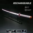 thumbnail image 2 of Elervino Plastic Demon Slayer Sword Tsuyuri Kanao, Rechargeable LED, 41 Inches with Belt Holder Stand, 2 of 5