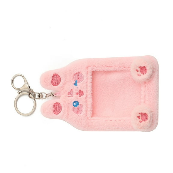 Versatile Photo Card Protector Holder Soft Cartoon Plush Keychain Photocard Holder for Collector Fans Accessories