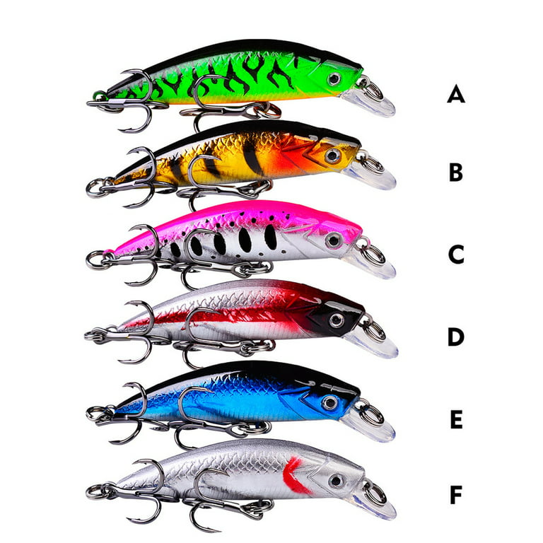 Mairbeon 6g 6cm Fishing Lure Bionic Attractive 6 Colors Big Minnow Lure for  Night Fishing