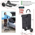 thumbnail image 5 of dbest products Cooler Trolley Dolly, Black Insulated cooler bag folding collapsible rolling shopping grocery tailgating bbq beer ice cart, 5 of 6