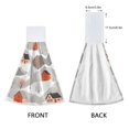 thumbnail image 3 of Yayeee Kitchen Hanging Hand Towels Set of 2 with Loop Bathroom Absorbent Tie Towel, Snow Cartoon Houses, 3 of 7