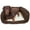 Brown, variant on Precious Tails Vegan Leather Curved Orthopedic Memory Foam Sofa Pet Dog Bed