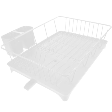 Mobestech Dish Rack White 1Set 16.5X12.2X5.1In