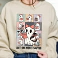 thumbnail image 3 of Just One More Chapter Ghost Sweatshirt, Cute Reading Ghost Halloween Sweater, Cozy Fall Bookish Pullover, 3 of 5