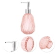 thumbnail image 4 of Unique Bargains 1 Pc Argyle Pattern Soap Dispenser 11.84oz Orange Silver Tone, 4 of 4