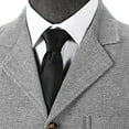thumbnail image 4 of Miluxas Men's Casual Business Vests Lightweight Waistcoat Slim Fit Suit Vest Silver, 4 of 5