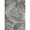 thumbnail image 3 of Abani Nomad Cream & Black Area Rug 5' x 8' for Living Room, Bedroom - Black Linear Curves Design - Durable & Easy to Clean, 3 of 9