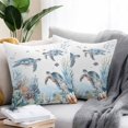 thumbnail image 2 of Sea Turtle Coastal Throw Pillow Covers 16x16 Inch Set of 2, Summer Beach Coral Ocean Blue Nautical Waterproof Outdoor Pillow Covers, Decorative Cushion Pillowcases for Couch, Sofa, Bed, Garden, Patio, 2 of 9
