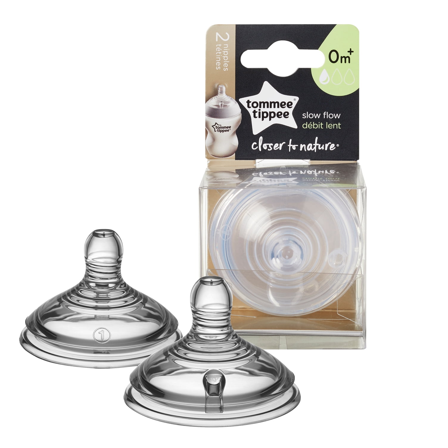 2 x Tommee Tippee Closer to Nature Medium Flow Teats FREE DELIVERY 