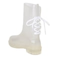 thumbnail image 3 of Bumper Danny-01 New Women Jelly Clear Back Lace Up Rain Boot, 3 of 5