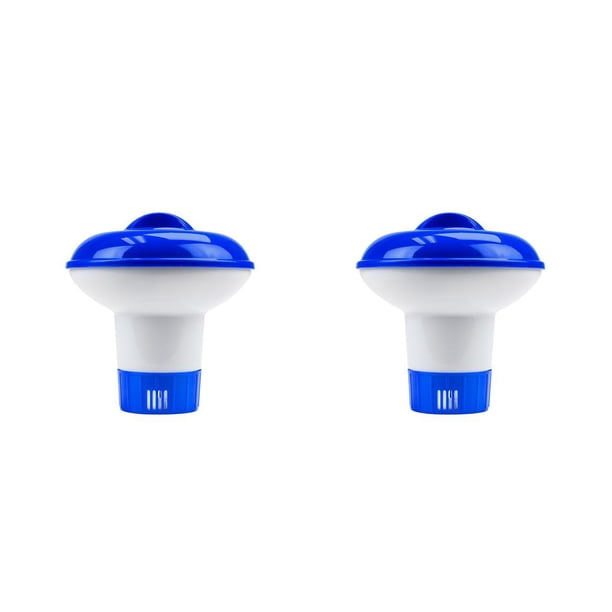 Advancent Dispensador de tabletas para piscina Dispositivo de dispensación de productos químicos para píldoras de piscina Alimentador de plástico ABS azul blanco 2piezas Advancent CBP124909