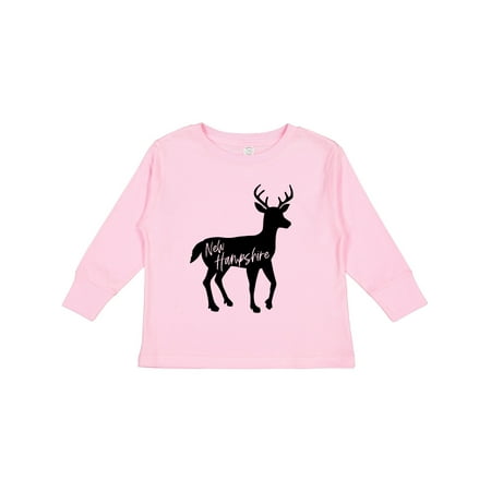 

Inktastic New Hampshire Black Deer Silhouette Gift Toddler Boy or Toddler Girl Long Sleeve T-Shirt