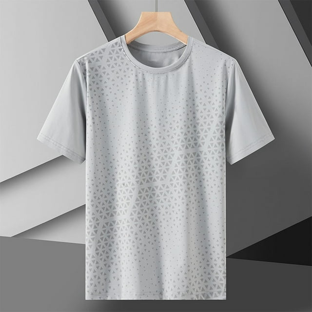 pstuiky Mangas cortas para hombre, Camisa informal de cuello redondo y manga corta cómoda para hombre camisetas de hombre l