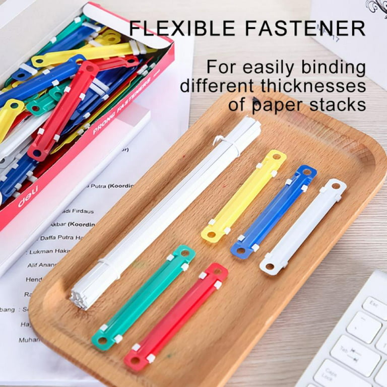 Colorful Document File Fastener Loose-leaf Clips Multifunctional Paper  Fasteners 2 Hole Binding Clips Office Supplies