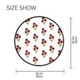 thumbnail image 5 of 36.2 Inch Round Floor Mat Red Roses and Golden Leaves Carpet Decor Rug for Living Room Bedroom, 5 of 6