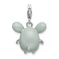 thumbnail image 3 of 925 Sterling Silver RH 3-D Enameled Grey Mouse With Lobster Clasp Charm Pendant; for Adults and Teens; for Women and Men, 3 of 3