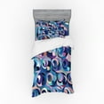 thumbnail image 1 of Ambesonne Abstract Bedding Set 3 Pcs, Motley Retro Curvy Shapes, Twin XL, Multicolor, 1 of 3