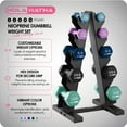 thumbnail image 2 of HolaHatha 3, 5, 8, 10 & 12 Pound Neoprene Dumbbell Weight Set with Storage Rack, 2 of 12