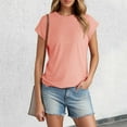 thumbnail image 2 of Basic T-Shirts Scoop Neck Short Sleeve Crop Tops Cute Summer Tops loose Tees Y2k Clothing 2024, 2 of 9