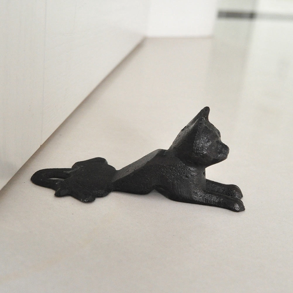 unbranded  2 Pcs Cat Door Interior Stoppers Security Cast Iron Functional Decor