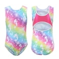 thumbnail image 3 of Girls Ballet Leotards Kids Children Gymnastics Jumpsuit Bodysuits Sparkle Patchwork Sleeveless Yoga Dance Sportswear 2-10 Years, 3 of 6
