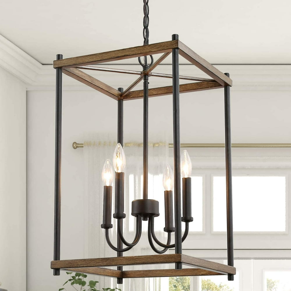 LNC Farmhouse Foyer Lighting, Entryway Chandeliers for Dining Rooms, Kitchen Island, Foyer