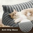 thumbnail image 5 of Sanmadrola Cute Cat Bed for Indoor Cats, Couch Bed with Removable Washable,Premium Soft Corduroy Fleece Pet Bed for Small Dog & Cat,Dark Gray, 5 of 10