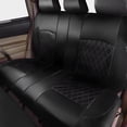 thumbnail image 4 of Fundas de asiento de coche HORSE KINGDOM, universales, de piel sintética, color negro, 4 of 9