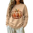 thumbnail image 2 of LIZUOJUN Crewneck Sweatshirt for Women Oversized Pullover Football Pumpkin Graphic Long Sleeve Casual Game Day Outfits for Women Fall Halloween Cozy L, 2 of 7