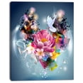 thumbnail image 2 of Flowers and Dove Abstract Design - Floral Canvas Art print, 2 of 3