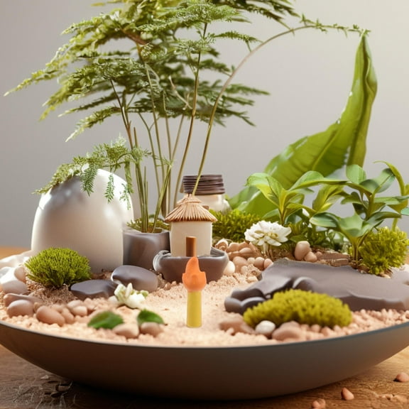 Supvox 10Pcs Artificial Resin Campfire Ornament for Dollhouse Micro Landscape Decoration