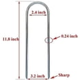 thumbnail image 5 of Trampolines Wind Stakes Heavy Duty U Type Sharp Ends Safety Ground Anchor Galvanized Steel for Soccer Goals, Camping Tents and Huge Garden Decoration, 5 of 6