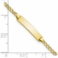 thumbnail image 3 of 10K Yellow Gold Semi-Solid Curb Link Id Bracelet (7 X 4.44) Made In United States 10dcid132-7, 3 of 5