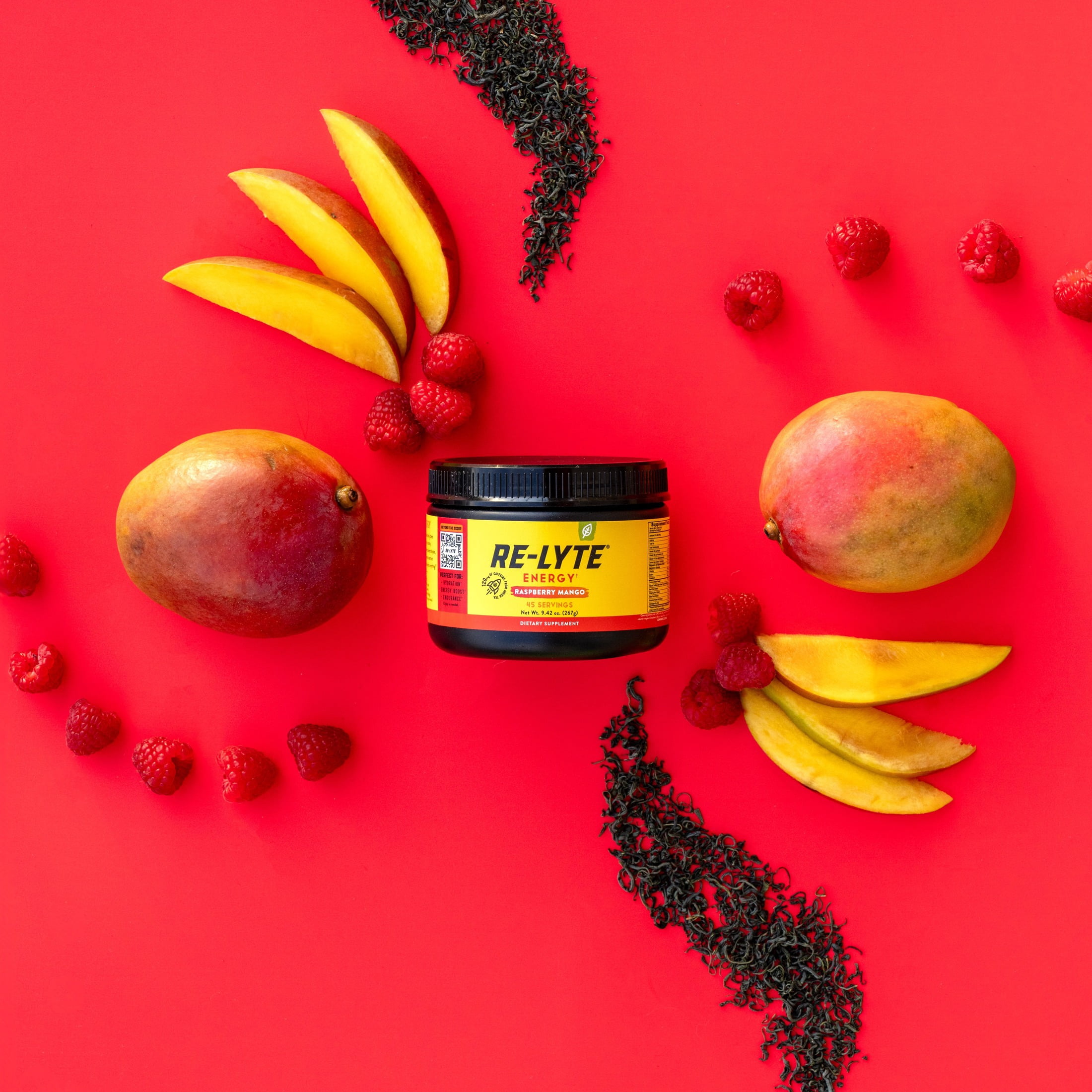 Redmond Re-Lyte® Energy Electrolyte Mix (Raspberry Mango) 9.42 oz Jar