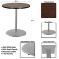 thumbnail image 2 of Hampden Furnishings Bennet Collection Steel Frame 36" Round Top, Round Base, 42" Height, Cafe Table Grey Frame/Mahogany Top, 2 of 5
