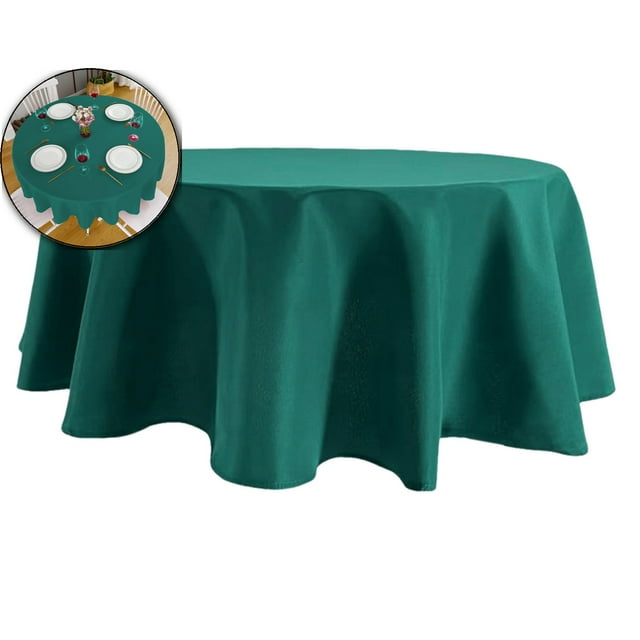 Dvruxg Nappe Ronde 70 Pouces Imperméable, Tissu Polyester Résistant aux Plis, Nappe Lavable Anti-Éclaboussures pour Fêtes, Camping, Pique-Nique, Banquet, Intérieur et Extérieur