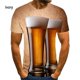 thumbnail image 3 of Nueva camiseta de moda con estampado de cerveza en 3D, camiseta informal de verano de manga corta para hombres y mujeres, 3 of 5