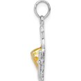 thumbnail image 2 of Sterling Silver Polished Enameled Cheese Board W/Knife Pendant (Width 8) (Length 23.5) - Jbsp, 2 of 5